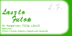 laszlo fulop business card
