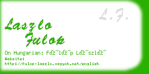 laszlo fulop business card